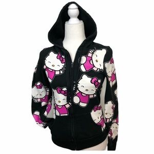 A girls kids hello kitty hoodie jacket